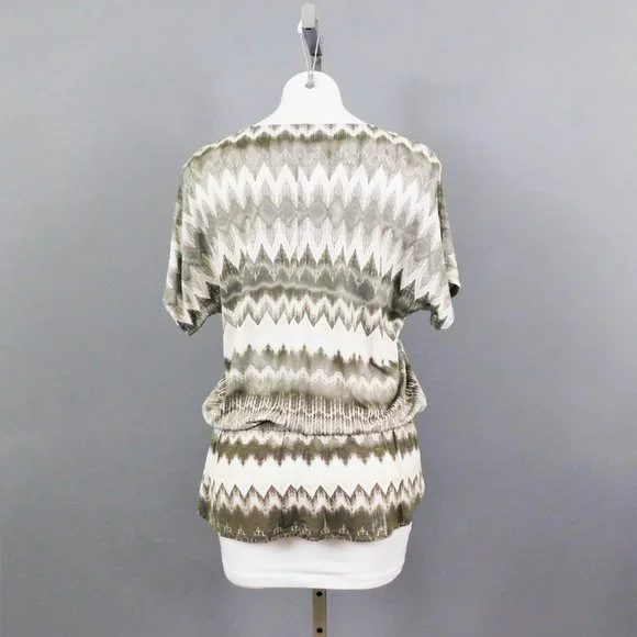 Chico's Women Shirt Gray White 0 Small - Picture 3 of 5